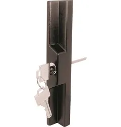 -Line C 1041 Sliding Door Outside Pull Diecast Black NO KEY NO LOCK