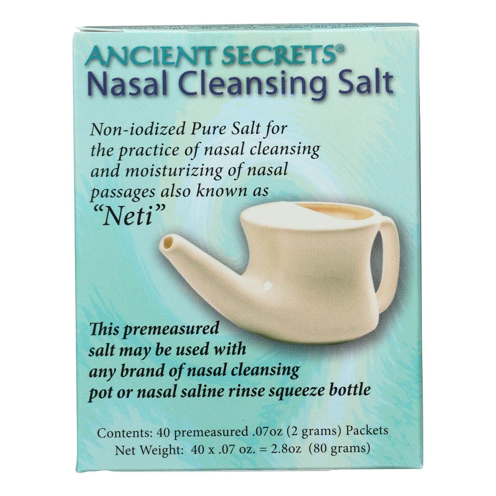 Ancient Secrets Nasal Cleansing Salt - 40 pack, 0.07 oz packets