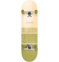 Retrospec Alameda Skateboard Complete | Canadian Maple Wood Deck w/ 5.5 Inch Aluminum Alloy Trucks for Commuting, Cruising, Carving & Downhill Riding