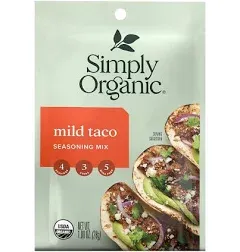 (12 Pack) Simply Organic Mild Taco Seasoning Mix, 1 oz