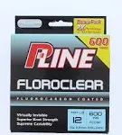 P-Line Floroclear Fluorocarbon Coated Line - Clear - 12 lb 600 yds.