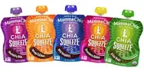 Mamma Chia Squeeze 5 Variety (10 Pack) Wild Raspberry,Green Magic,Blackberry Bliss,Strawberry ,Mango Coconut