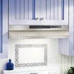 Broan Convertible Under Cabinet Range Hood, Silver, 24"