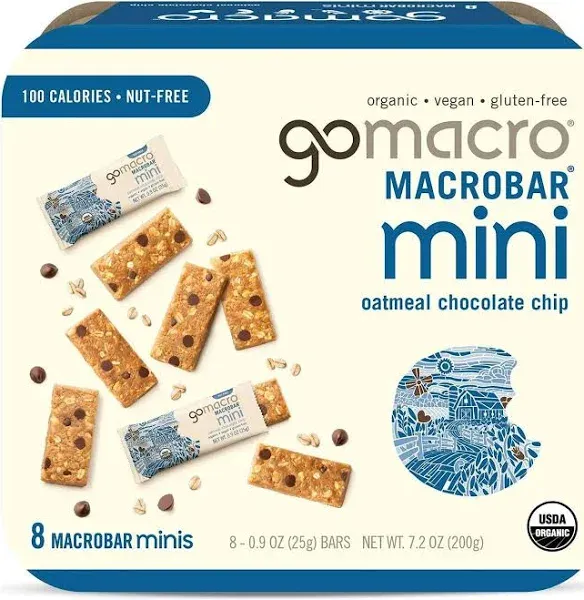 GoMacro MacroBar Mini Oatmeal Chocolate Chip