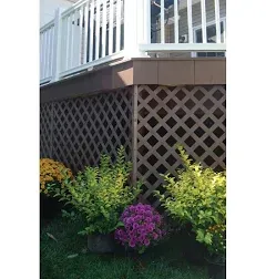 Veranda 4 ft. x 8 ft. Black Garden Vinyl Lattice