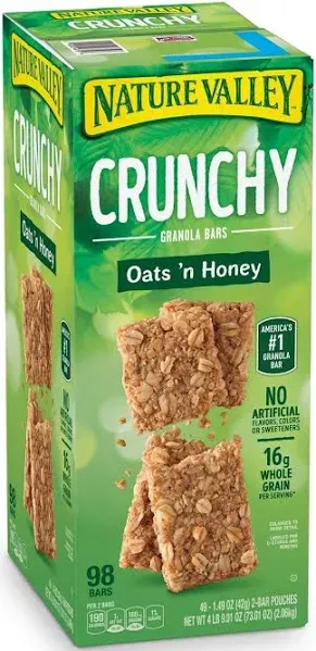 Nature Valley Crunchy Granola Bars Oats n Honey