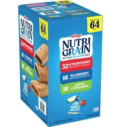 Kellogg's Nutri-Grain Breakfast Bars, Variety Pack, 1.3 oz, 64 ct 3pk