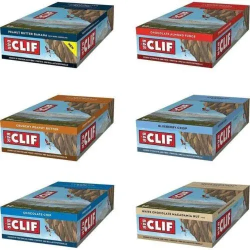 Clif Bars - Energy Bars - Cool Mint Chocolate - with Caffeine - Made with Organic Oats - Plant Based Food - Vegetarian - Kosher (2.4 Ounce Protein