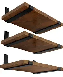 LEOPO 12 inch Shelf Bracket for DIY Floating Shelf, 1/5 inch Thick Heavy Duty Bracket, 4 Pack