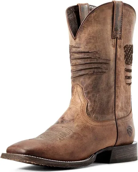 Ariat Mens Western Boot 11&#034; Circuit Patriot Weathered Tan 10029699 Comfort