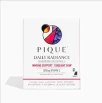 Pique Daily Radiance Liposomal Vitamin C for Immune Support 1,000 mg Vitamin C & 1,900 mg Elderberry per Packet