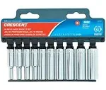 Crescent 10 Pc. 1/4" Drive 6 Point Deep Metric Socket Set - CSAS11N