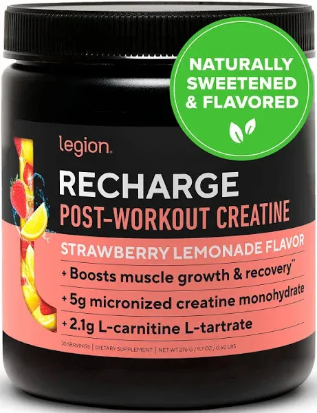 Legion  Recharge Post Workout Supplement - Strawberry Lemonade 30 Servings - Excellent