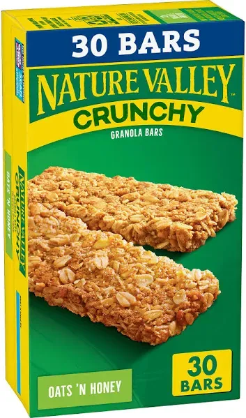 Nature Valley Granola Bars, Oats and Honey, 1.5 oz Bar, 49/Carton