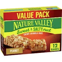 Nature Valley Granola Bars, Sweet and Salty Nut, Peanut, 1.2 oz, 18 ct