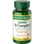 Nature's Bounty Super B Complex with Folic Acid Plus Vitamin C 150 Tablets