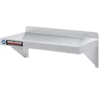 DuraSteel Stainless Steel Wall Shelf - 48&#034; Wide x 12&#034; Deep Commercial Grade -...