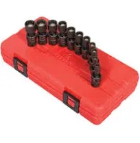 1/4&#034; Drive 12 Pt. Metric Magnetic Universal Impact Socket Set, 11 Pc.