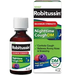 Robitussin Maximum Strength Nighttime Cough DM 4 fl oz