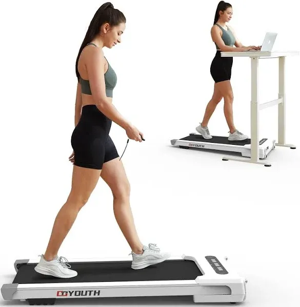 GOYOUTH 2 in 1 Under Desk Electric Treadmill