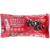 Pascha Chocolate Baking Chips, Unsweetened Dark, Organic