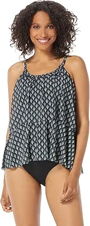 Coco Reef Siren Mesh Layer Tankini Top Cast/Black 32C