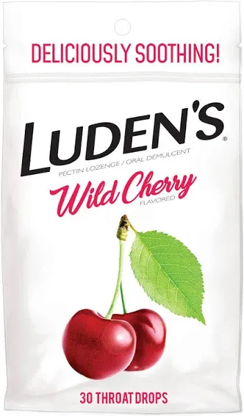 Luden's Wild Cherry Throat Drops - Box of 20