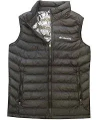 NWT Columbia Mens White Out BLACK Omni-Heat Puffer Vest XXL