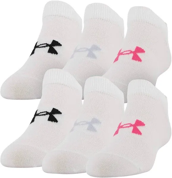 Under Armour Essential No Show (6 Pair) - Girls'