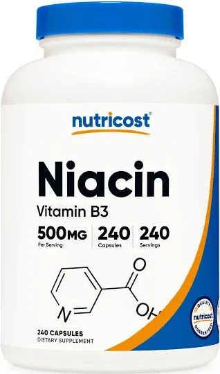 Nutricost Niacin 500mg 240 Capsules