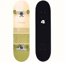 Retrospec Alameda Skateboard Complete | Canadian Maple Wood Deck w/ 5.5 Inch Aluminum Alloy Trucks for Commuting, Cruising, Carving & Downhill Riding