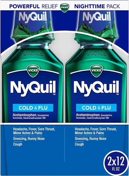 Vicks NyQuil Cold Flu Nighttime Relief Liquid