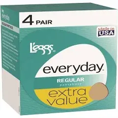 L'eggs Everyday Women's Regular Pantyhose, 8 Pack, Size: B, Beige