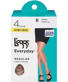 L'eggs Everyday Women's Regular Pantyhose, 8 Pack, Size: B, Beige