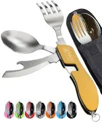 All-in-One Stainless Steel BBQ and Camping Cutlery – Portable &amp; Durable Set