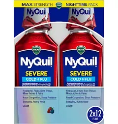 Vicks NyQuil Cold Flu Nighttime Relief Liquid