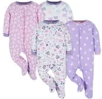 Onesies Brand Sleep 'n Play Footed Pajamas 4-Pack Baby girls