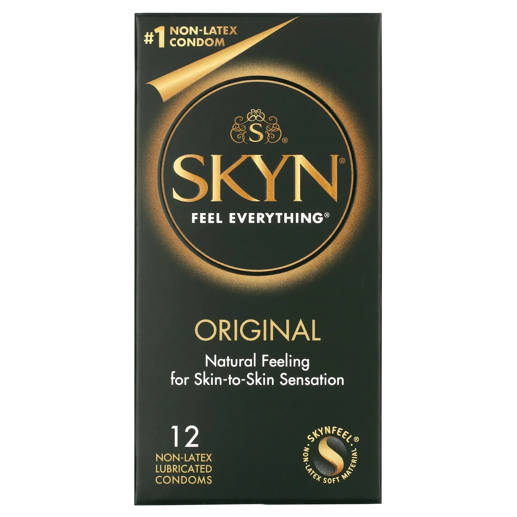 SKYN Original Lubricated Non Latex Condoms, 12 Count