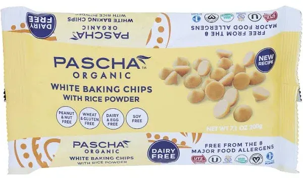 Pascha Organic Rice Milk Chocolate Baking Chips - White Chocolate -