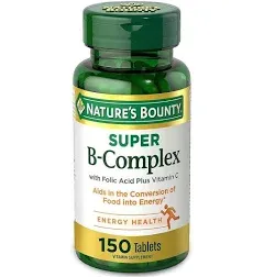 Nature's Bounty B Complex with Folic Acid Plus Vitamin C