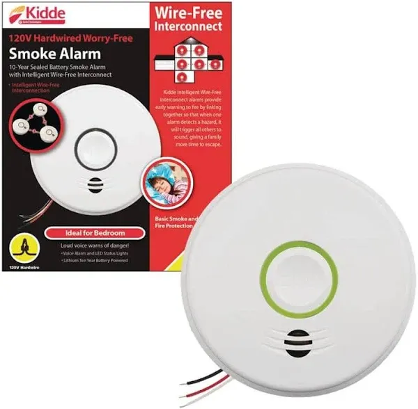 Kidde P4010ACSCO AC Hardwired Combination Carbon Monoxide & Photoelectric Smoke Alarm