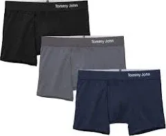 Tommy John Men’s Trunk 4" Underwear - Cool Cotton Boxers with Supportive Contour Pouch - Cool, Dry Pima Cotton Blend