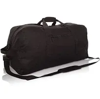 25&#034; Big Adventure Large Gym Sports Duffle Bag in Black