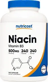 Nutricost Niacin 500mg 240 Capsules