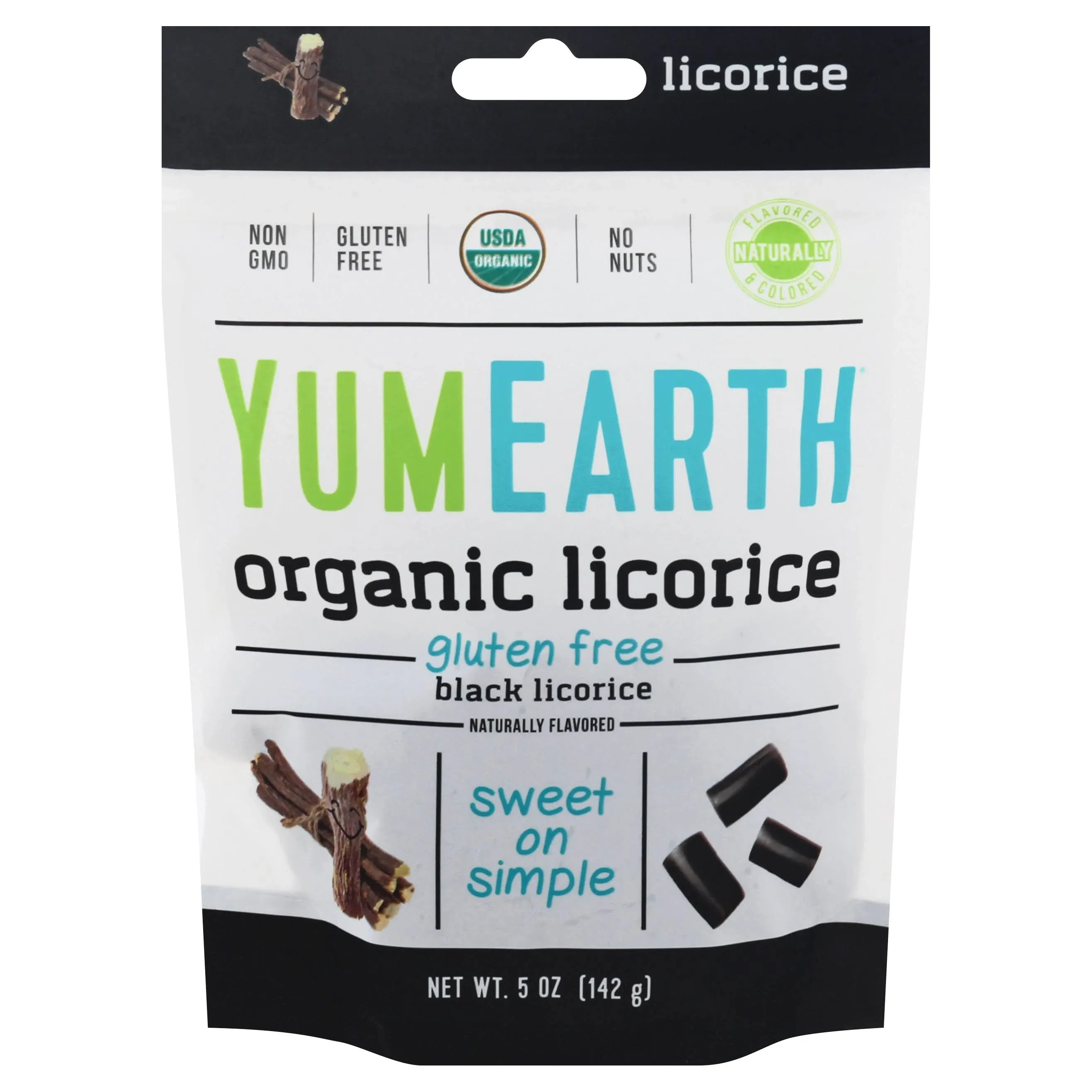 YumEarth Organic Black Licorice - 5 oz bag