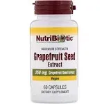 NutriBiotic – Grapefruit Seed Extract Capsules 250mg, 60 Count | Maximum Strength with Bioflavonoids | Potent Immune & Overall Health Support | Easy to Swallow | Vegan, Gluten Free, Non-GMO