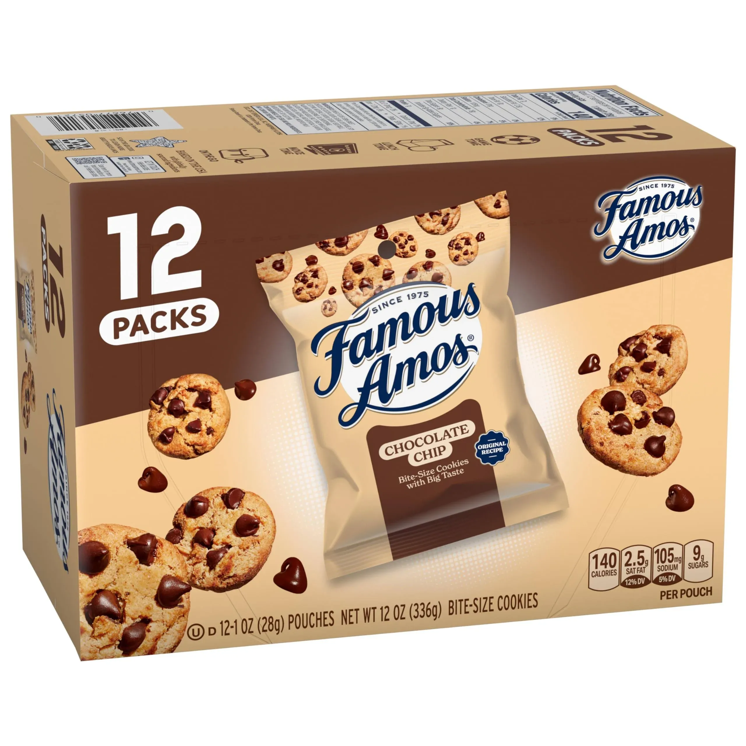 Famous Amos Chocolate Chip Cookies (1 oz, 12 ct)