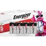 Energizer Max Alkaline 9V Batteries (4 Pack)