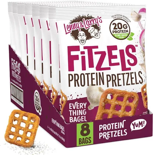 Lenny & Larry's Everything Bagel Fitzels Protein Pretzels