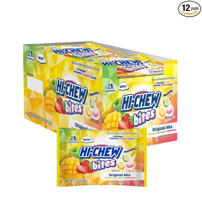 Hi-Chew Bites Original Mix Pack of 12 Bags